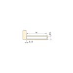 EMUCA ΣΟΥΣΤΑΚΙ PUSH LATCH ΜΑΓΝΗΤΗ ΧΩΝΕΥΤΟ 50mm ΓΚΡΙ DIMENSIONS