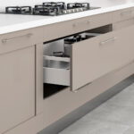 Set of gallery rails for kitchen and bathroom drawers