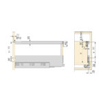 Set of gallery rails for kitchen and bathroom drawers