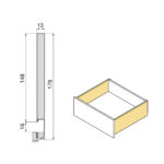 Protone 30 kg exterior drawer h 178mm