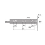 Οδηγοί συρταριών Protone 30 kg με σύστημα soft closing, Αριστερά